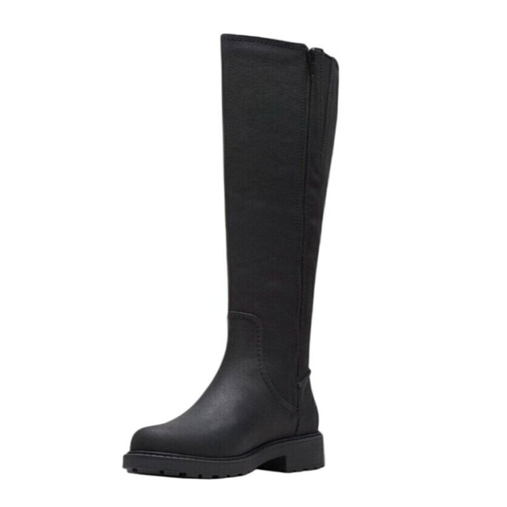 CLARKS / Opal Glow / Black / Leather / Zipper / Knee High / Size 9.5M - Picture 3 of 10